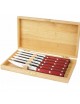 6 couteaux à steak Au Nain Scalène en inox - 4 coloris