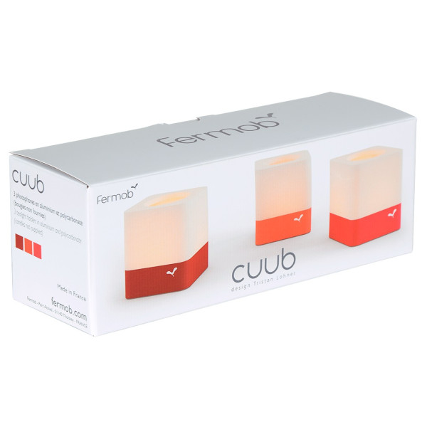 Lot de 3 Photophores Cuub Fermob - 3 coloris
