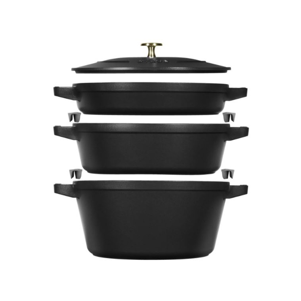 Staub 4-Piece Cast-Iron Stackable Set