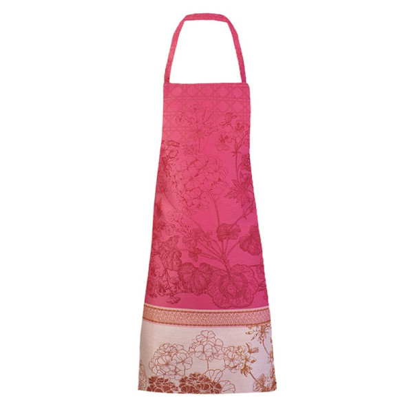 Tablier GARNIER THIEBAUT Géraniums rose antitache