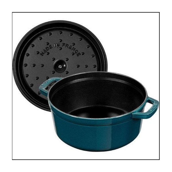 Staub Blue La Mer round cast iron cocotte - 4 diameters