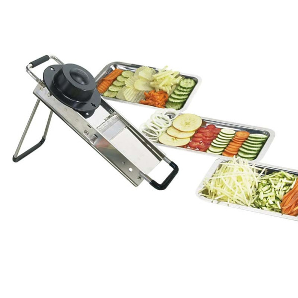 Bron Coucke Mandoline du chef en inox et réversible Louis Tellier