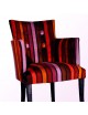 Fauteuil tissu rayures