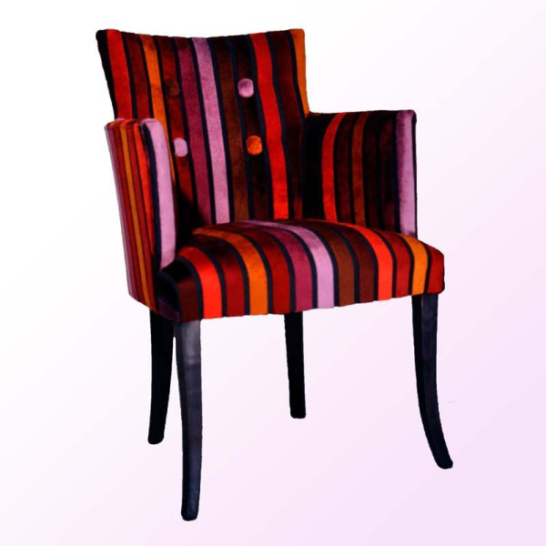 Fauteuil tissu rayures