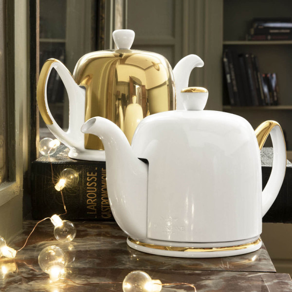 Théière DEGRENNE Salam Or en porcelaine 4 tasses