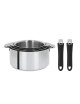 Set of 4 saucepans + 2 removable handles Cristel Mutine Evolution - 6 colors