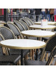 Round bistro tray with brass rim Werzalit - 2 diameters - 30 finishes