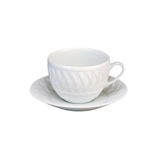 6 tasses soucoupes Louisiane Deshoulières - 4 contenances
