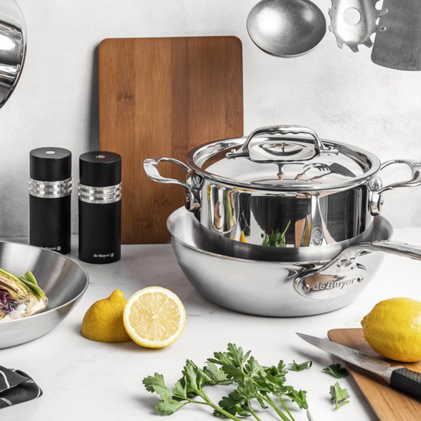 Faitout inox avec couvercle Affinity De Buyer - 4 tailles