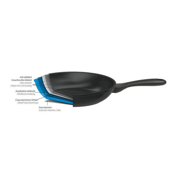 Set batterie de 2 Poêles Cristel Cookway Ultralu aluminium - 24 et 28cm
