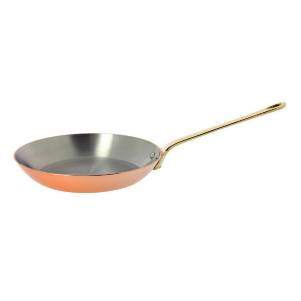 Poêle à frire inocuivre De Buyer cuivre-inox laiton - 3 tailles