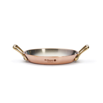 Inocuivre frying pan with 2 handles, 16 cm, brass - de Buyer