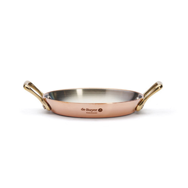 Plat à four rond Inocuivre De Buyer cuivre-inox laiton - 4 tailles