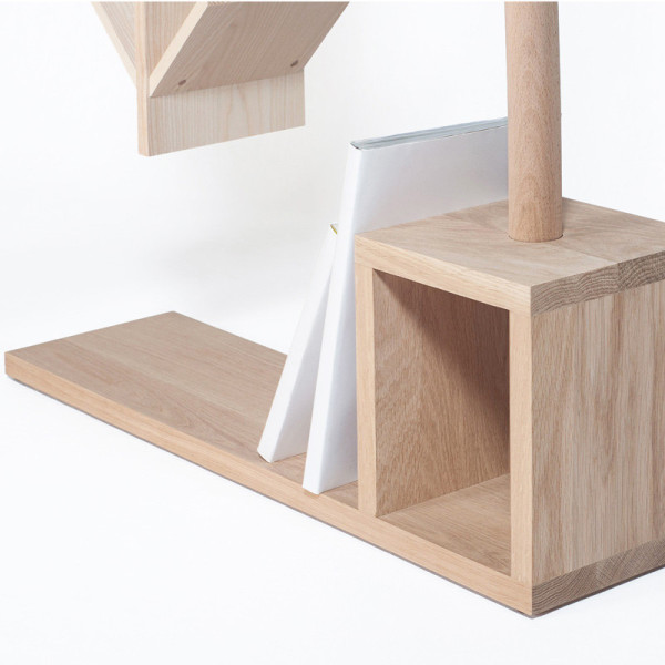Drugeot Manufacture Pêcheur bookcase in solid oak