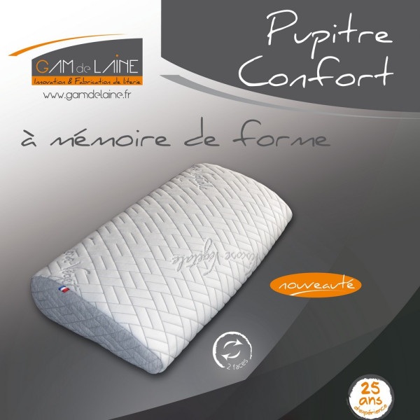 Traversin Gam de Laine 8cm Confort ou 12cm Pupitre