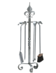 REIGNOUX fireplace set h.80cm fleur de lys