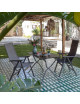 LAFUMA MOBILIER Anytime Table Charcoal Fusain - 2 sizes