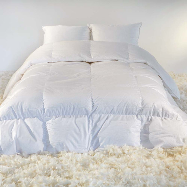 Warm white duck down duvet - Weight 330g/m2 - 6 sizes