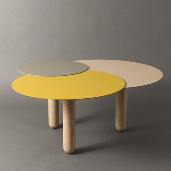 MATIERE GRISE Cers coffee table in steel and wood - customizable