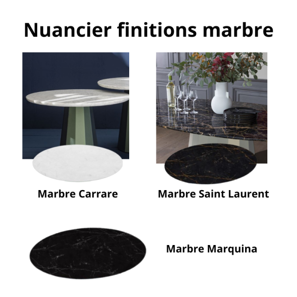 MATIERE GRISE Oval coffee table Ankara marble - 39 colors