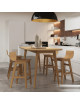 Dasras Snack stool oak wood - 9 finishes 3 heights