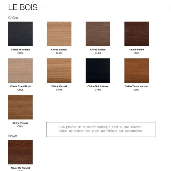 Dasras Liseré coffee table in oak or walnut wood - 10 finishes 2 sizes