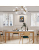 Dasras Clarté Fixed dining table ceramic wood oak or walnut - 10 finishes 17 sizes