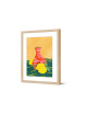 Pôdevache Bilali framed picture 30x40cm vase and lemon