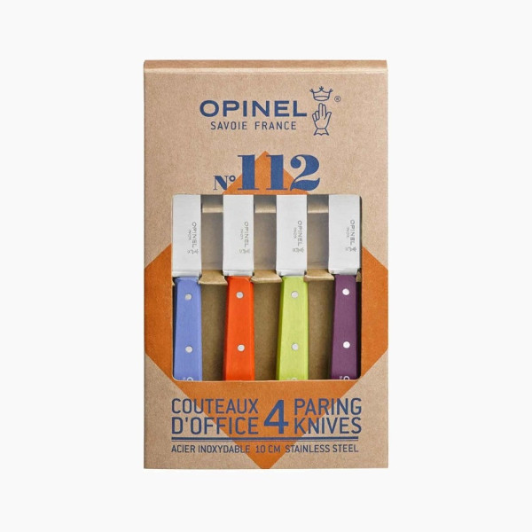 OPINEL box of 4 paring knives n°112 - 2 colors