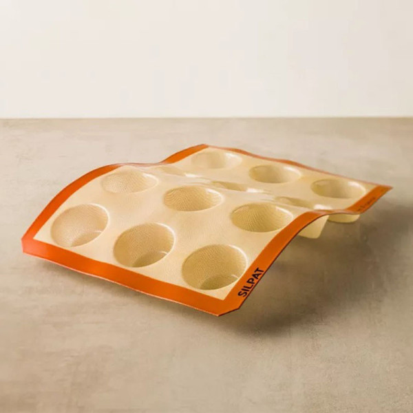 Moule à gâteau 12 muffins SILPAT en silicone 40x30cm