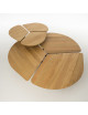 Table basse Airborne Miss Trèfle chêne - 3 dimensions