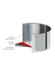 Faitout en inox Cristel Mutine fixe avec couvercle verre - 2 tailles