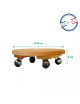 Roule plante LOUIS MOULIN rond en bois 30 cm - 2 coloris