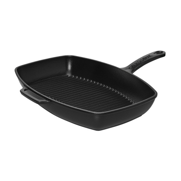 CHASSEUR Rectangular Cast Iron Grill Pan 28x24cm - 2 Colors
