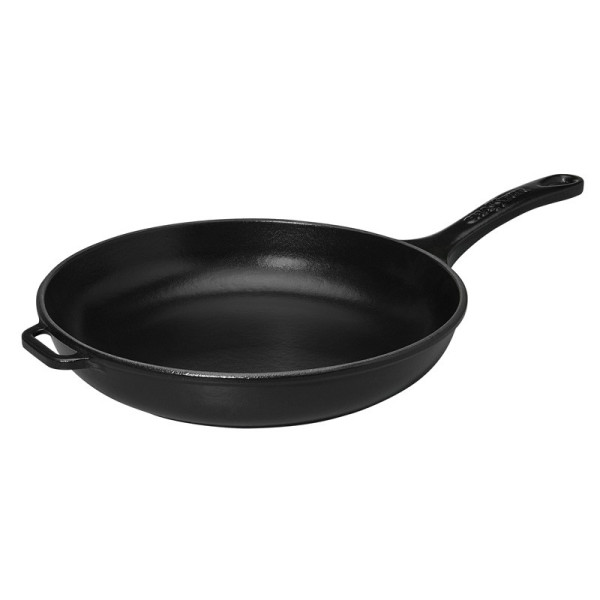 CHASSEUR Round Cast Iron Frying Pan with Cast Iron Handle - 2 Sizes, 2 Colors